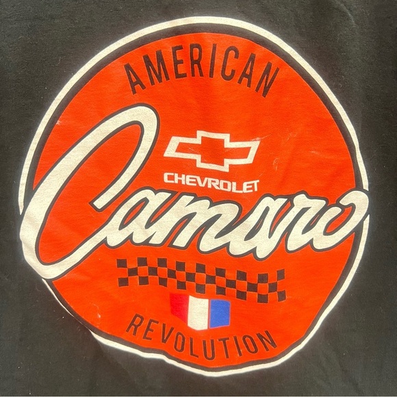 GM Chevy Camero Black Men's T-shirt with large front logo size medium - Picture 3 of 5